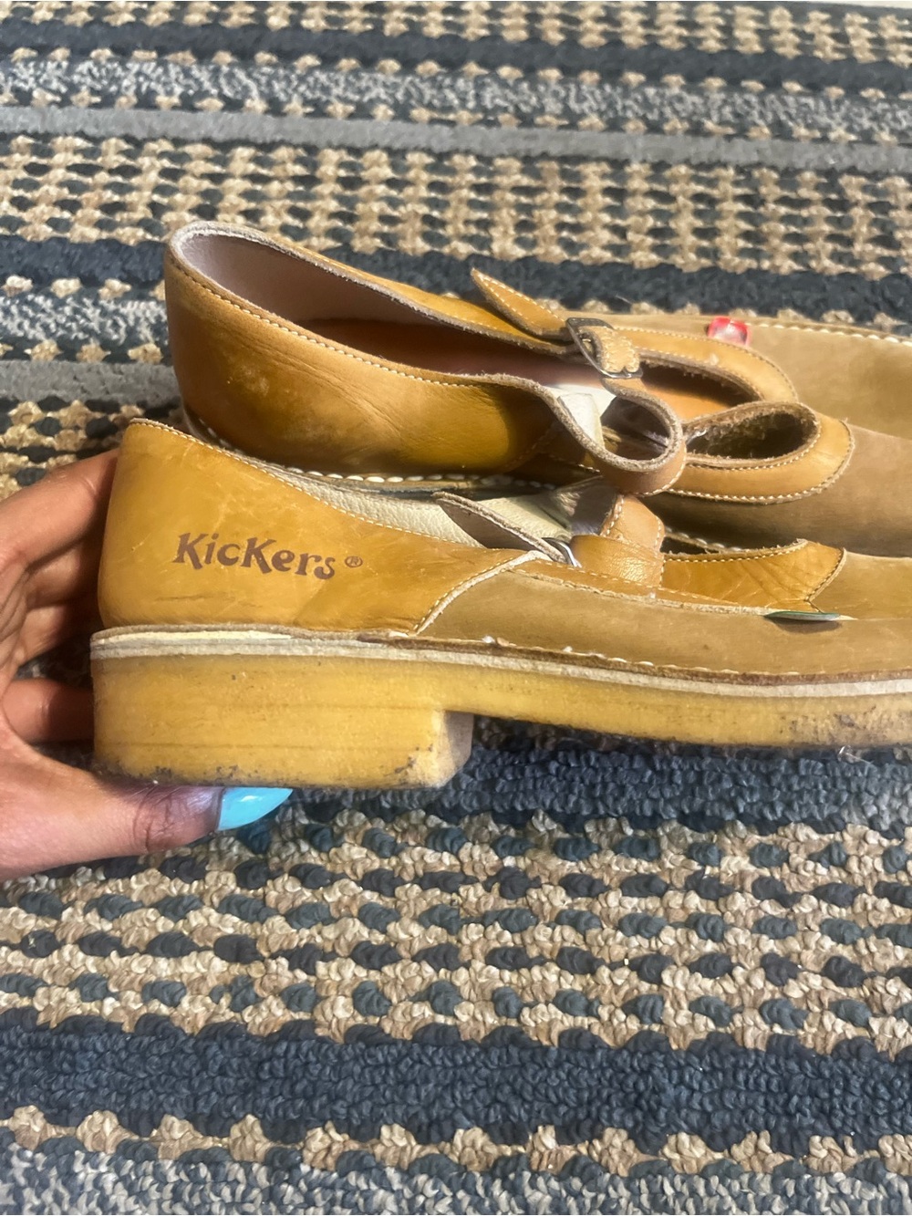 Kickers y2k Tan Mary Jane Leather Shoes - Picture 3 of 4